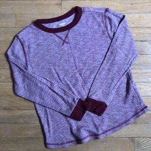 Old Navy Little boys maroon waffle knit top